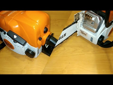 Видео: Расход топлива и масла для цепи. Бензопила STIHL MS 180