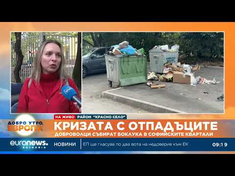 Видео: Доброволци, помагащи в разчистването на Красно село: Тротоарите са залети с боклук
