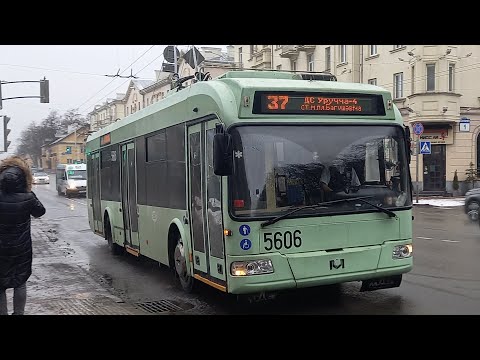 Видео: Тралейбус Мінска АКСМ-321, парк. №5606, маршрут №16 (04.07.2025)
