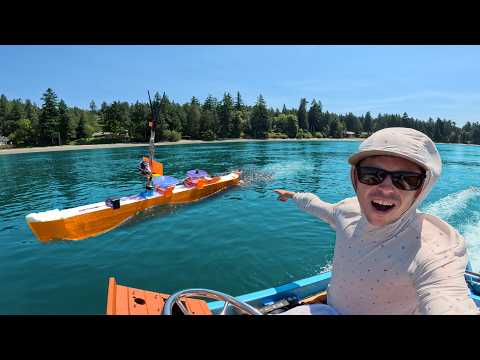 Видео: Самодельный дрон-катер против моря