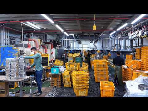 Видео: Массовый процесс производства пищевых контейнеров из нержавеющей стали.