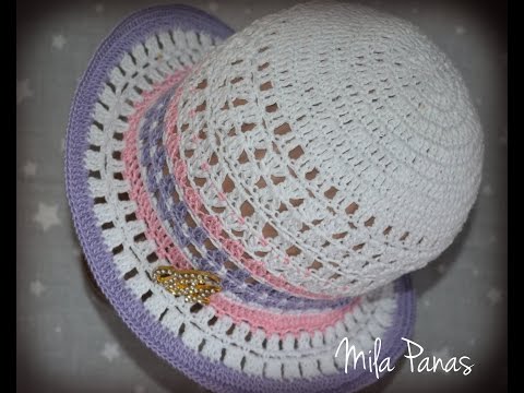 Видео: Вяжем летнюю шляпку крючком. часть 2. Тулья