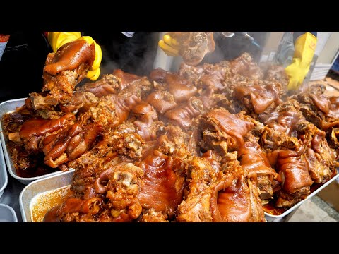 Видео: Корейская кухня Джокбал кулинария, корейская уличная еда (Jokbal ASMR)