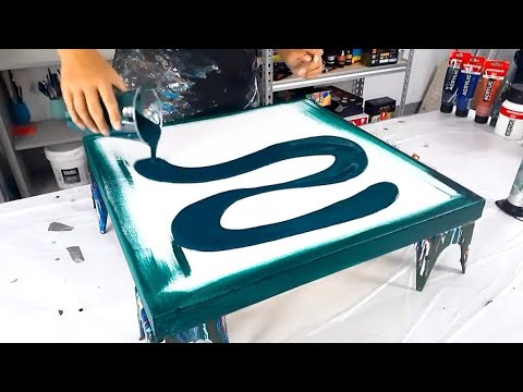 Видео: Не бойтесь зелени! - Создавайте великолепные картины, используя только краску и воду!