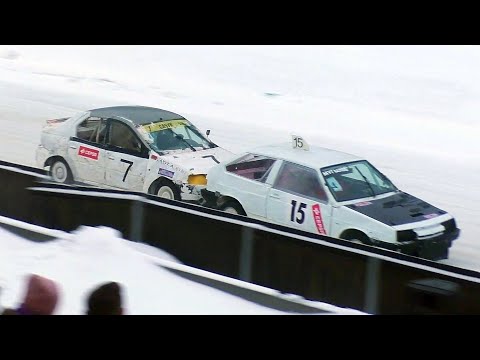 Видео: Трековые автогонки «Горячий лёд 2023». 1 этап. Чемпионат Беларуси (Лайт). Все заезды (14.01.2023)