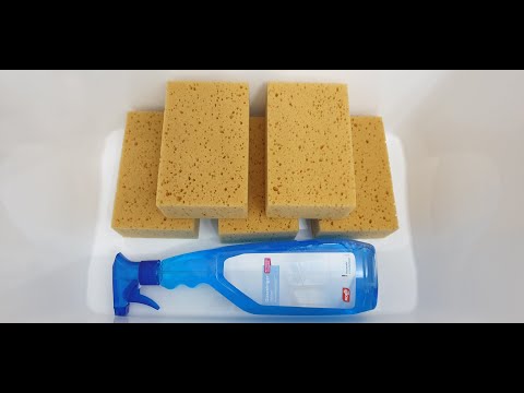Видео: ASMR (17) NEW sponges squeeze/Средство для мойки стёкол и 5 авто-губок/Много пены