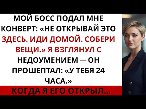 Видео: Мой начальник дал мне конверт:«Собери вещи. У тебя 24 часа»То, что я нашла внутри, изменило всё…