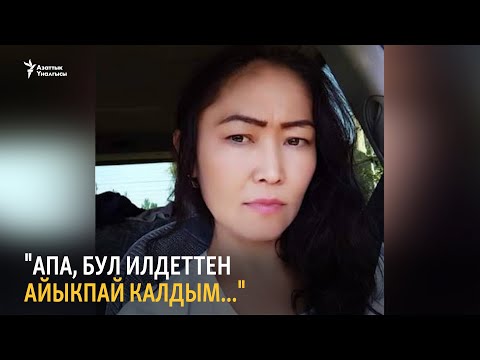 Видео: "Апа, бул илдеттен айыкпай калдым..."