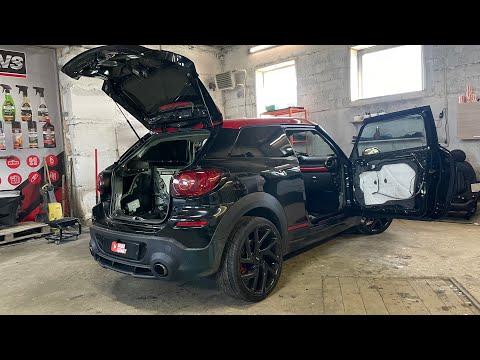 Видео: Разобрал Mini Cooper Paceman John Works. Шумоизоляция. Часть 1.