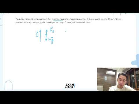 Видео: Полый стальной шар массой 8 кг плавает на поверхности озера - №23065