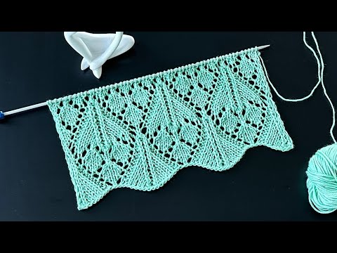 Видео: Простой и красивый ажурный узор | Мастер-класс и схема.