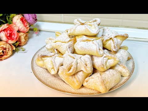 Видео: Творжные бабочки. Песочное тесто,творжное начинка.Сүзбе қосылған печенье. #печеньестворогом