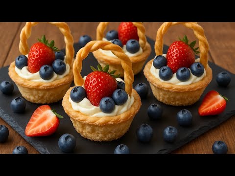 Видео: Эти корзинки из слоёного теста сделают любой праздник ещё слаще