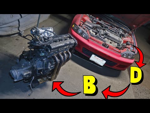 Видео: Замена двигателя Civic D15b7 92-95 на B20B
