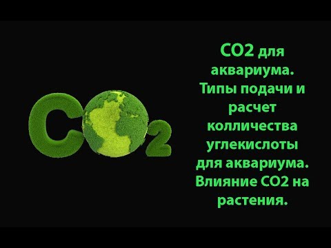Видео: СО2 для аквариума  Типы подачи и расчет для аквариума