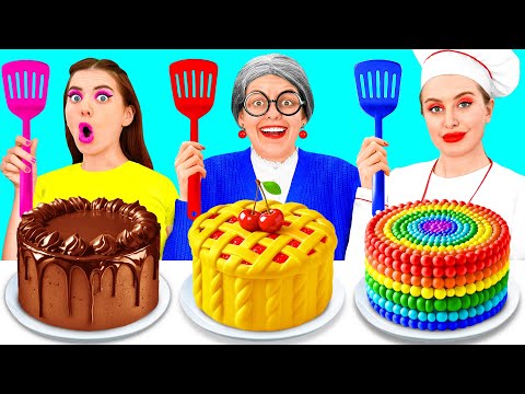 Видео: Кулинарный Челлендж: Я против Бабушки | Секретные Лайфхаки и Гаджеты от BaRaDa Challenge