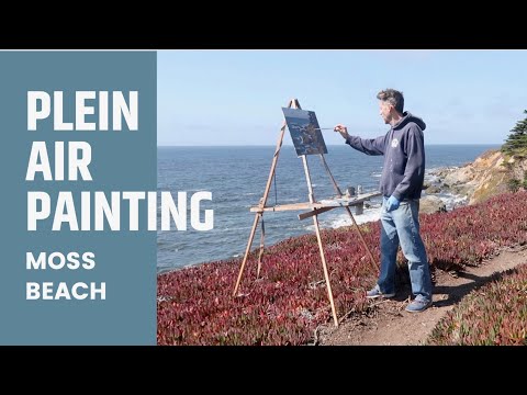 Видео: Картина маслом на пленэре 16X24 дюйма Моховой пляж