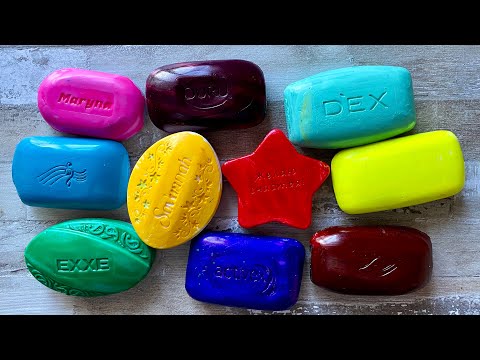 Видео: ASMR SOAP| Cutting colored soaр | Soap Carving| Резка крашенного мыла