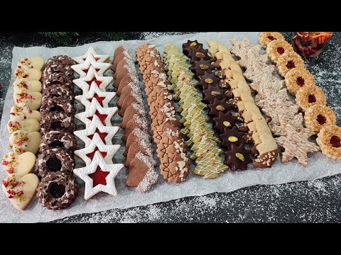Видео: 1 Тесто - 10 сортов совершенно разного ПЕЧЕНЬЯ!  быстро, легко и вкусно! Рождественское печенье!