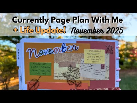 Видео: Ноябрь 2025 г. Текущая страница План со мной и обновление жизни — Большой счастливый планировщик 🍁