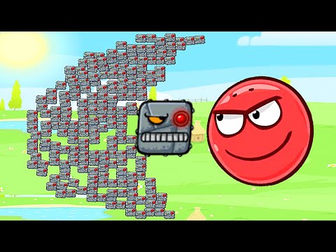 Видео: Красный Шар - мод на 1000 квадратов на уровне ! Игра Red Ball 4 mod 100 square шарик от Спуди