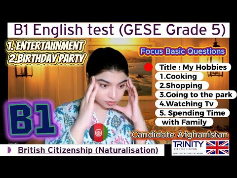 Видео: Тест по английскому языку B1 (GESE, 5 класс) | Британское гражданство SELT | Тринити-колледж Лонд...