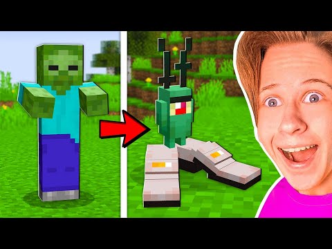 Видео: Переделал КАЖДОГО МОБА в БАРХАТНЫЕ ТЯГИ в МАЙНКРАФТ