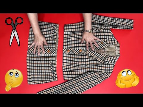 Видео: [DIY] Разрежьте бабушкину куртку пополам.
