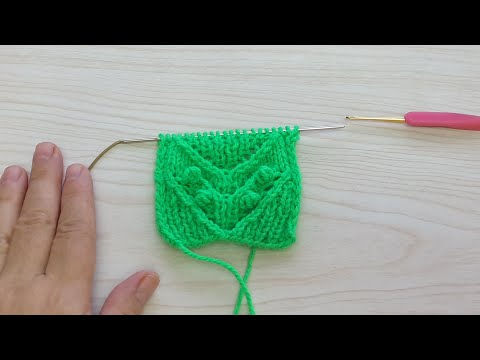 Видео: Японский узор "Ажурное сердце с шишечками", вяжем вместе