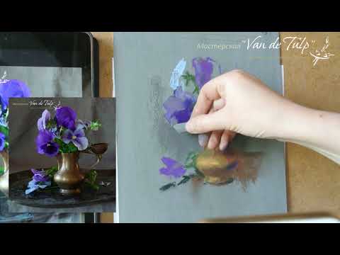 Видео: Летние мини эфиры. Анютки-1 (сухая пастель)