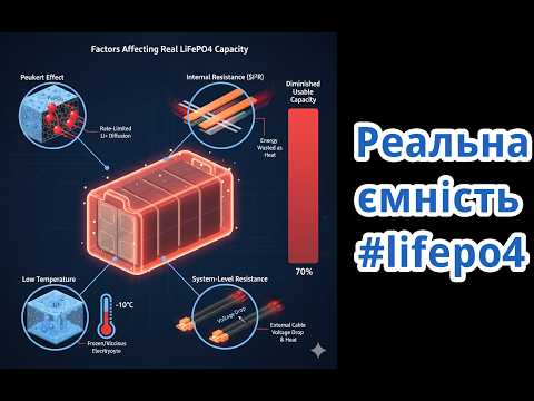 Видео: Фактори, які впливають на реальну ємність #lifepo4