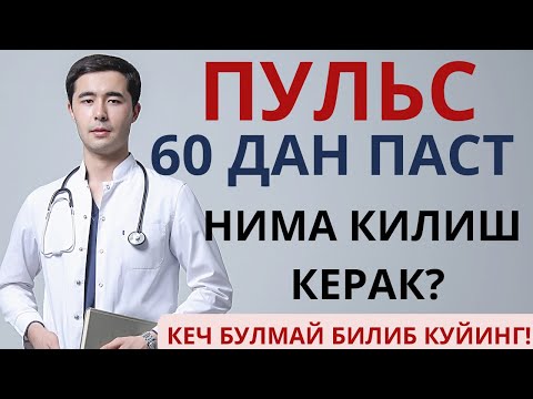 Видео: КАМ ПУЛЬС. БРАДИКАРДИЯ - ПУЛЬС МИНУТИГА 60 ДАН ПАСТ БУЛИШИ. БЛОКАДАЛАР. НИМА КИЛИШ КЕРАК?