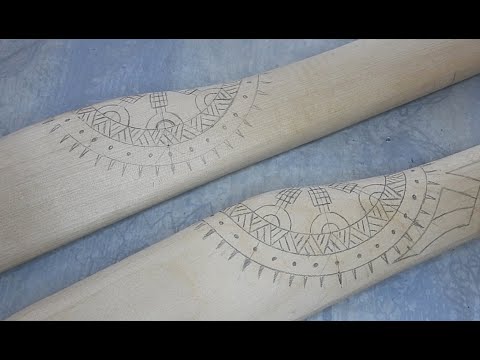 Видео: Как нанести «Шлем Ужаса» на топорище / A drawing on an Ax