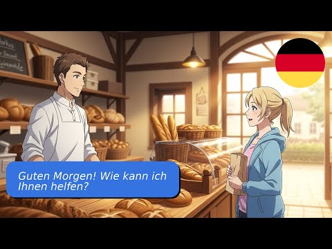 Видео: 5 простых диалогов на немецком языке A1 A2 В пекарне