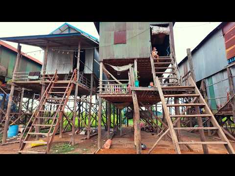 Видео: 🇰🇭Экскурсия по плавучей деревне в Камбодже | Озеро Тонлесап | Сухой сезон | 4K HDR