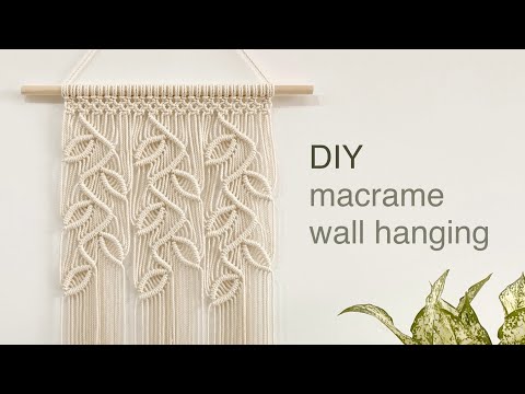 Видео: DIY | macrame leaves wall hanging | Сделай сам | макраме листья на стене