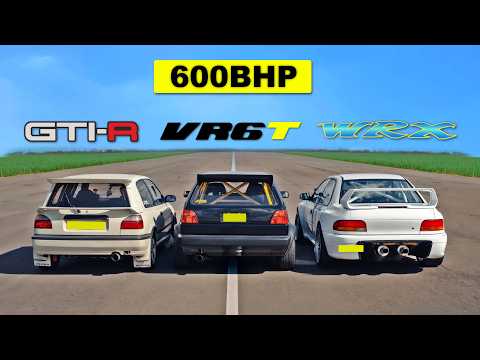 Видео: PULSAR GTI-R против VR6T GOLF 2 против IMPREZA TYPE RA: НАСТРОЕННАЯ ВЕРСИЯ