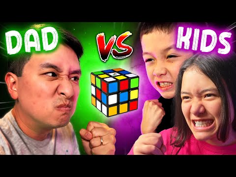 Видео: ПАПА против ДЕТЕЙ⚡БЕЗУМНЫЙ челлендж с кубиком Рубика!!