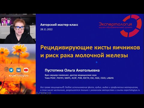 Видео: Рецидивирующие кисты яичников l Пустотина О. А.