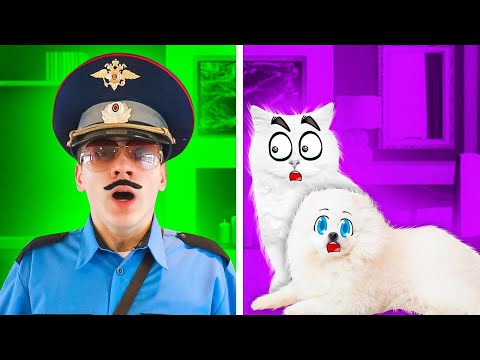 Видео: Самый Крутой Охранник в Мире VS  Котёнок Василиса и Щенок Шанелька !!!