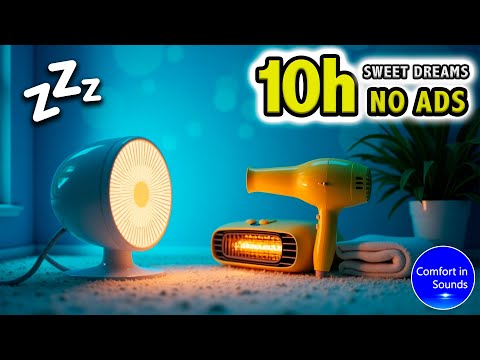 Видео: 10 часов белого шума — звуки фена, вентилятора и обогревателя для релаксации | Засыпайте без рекламы