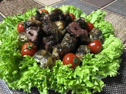 Видео: шашлык из говяжьего сердца