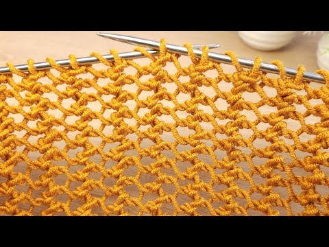 Видео: Секретный узор для вязания — выполнен одним рядом
