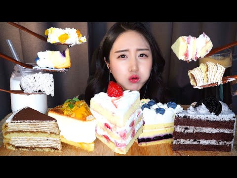 Видео: 🍰 ASMR Шоколад Клубничный торт со взбитыми сливками Десерт Мукбанг MukbangㅣCake Dessert