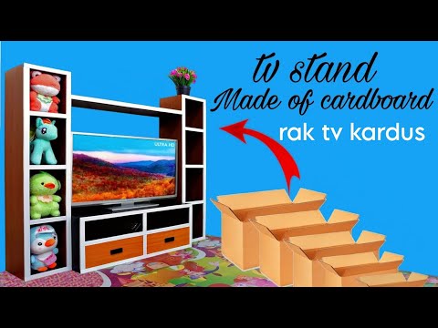 Видео: учебник КАК сделать подставку под телевизор из использованного картона #тренд #переработка