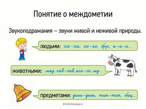 Видео: Понятие о междометии (7 класс, видеоурок-презентация)