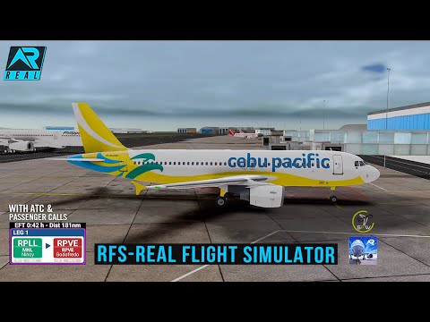 Видео: RFS - Real Flight Simulator- Манила - Малай ||Полный полет||Airbus A320||CebuPacific|FullHD||