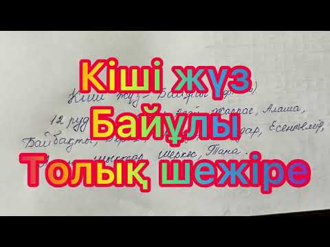 Видео: ТОЛЫҚ ШЕЖІРЕ‼️КІШІ ЖҮЗ БАЙҰЛЫ ШЕЖІРЕСІ✅ 1-бөлім