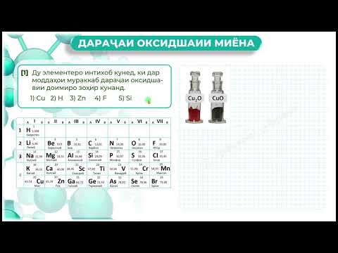Видео: Дараҷаи оксидшавии миёна