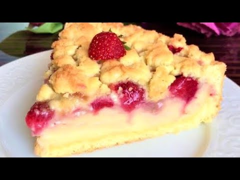 Видео: Нежный Пирог с Клубникой и Заварным Кремом🍓